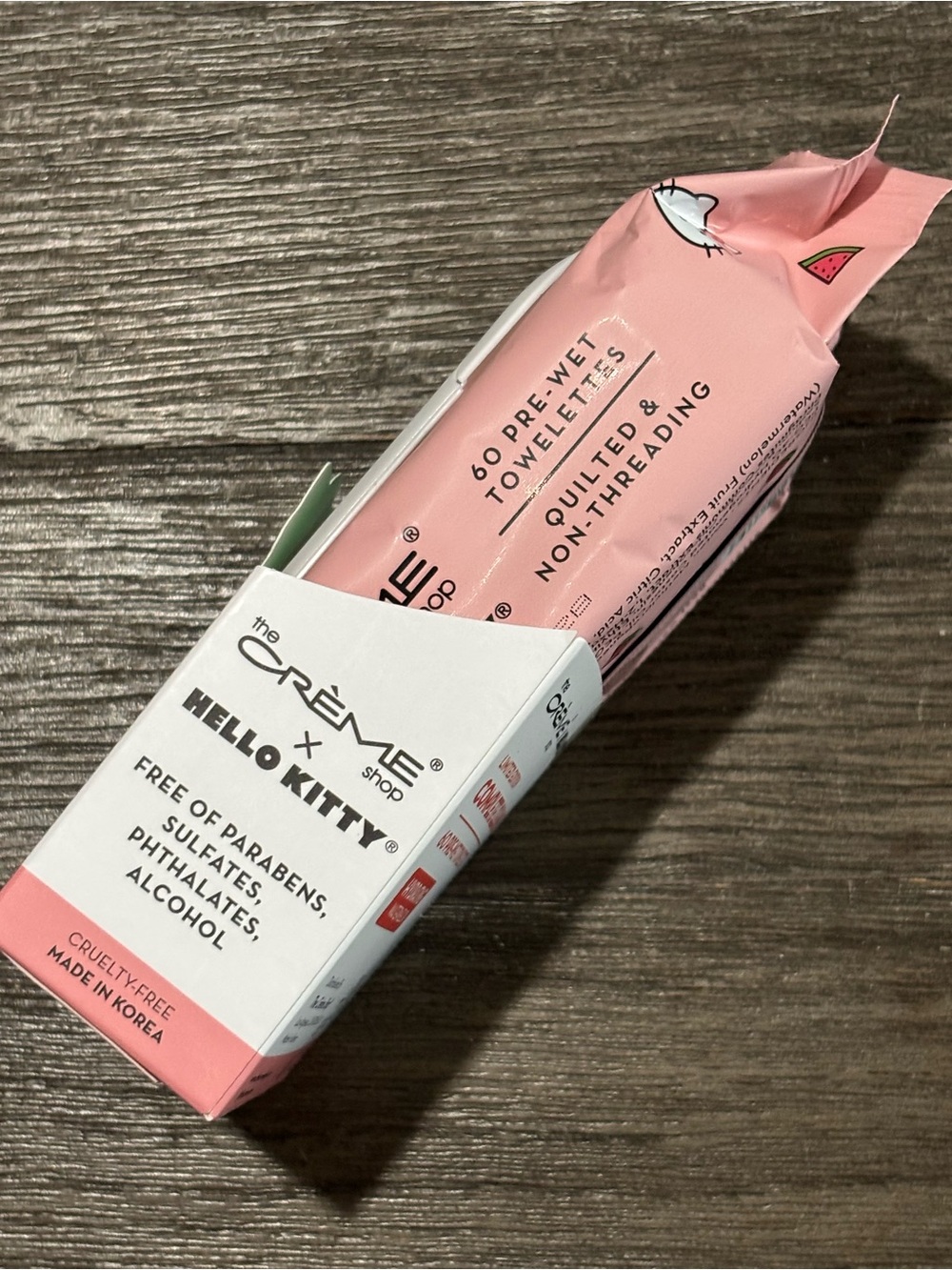 The Creme Shop x Hello Kitty Hydrating Watermelon Cleansing Wipes • 60 Count - Picture 2 of 5